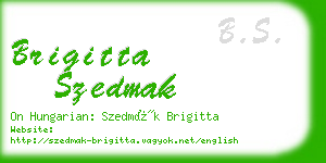 brigitta szedmak business card